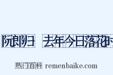 阮郎归·去年今日落花时是什么意思的图片